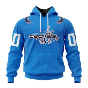 Hoodie NHL Washington Capitals Personalized Cherry Blossom QTNHL080524A678HD