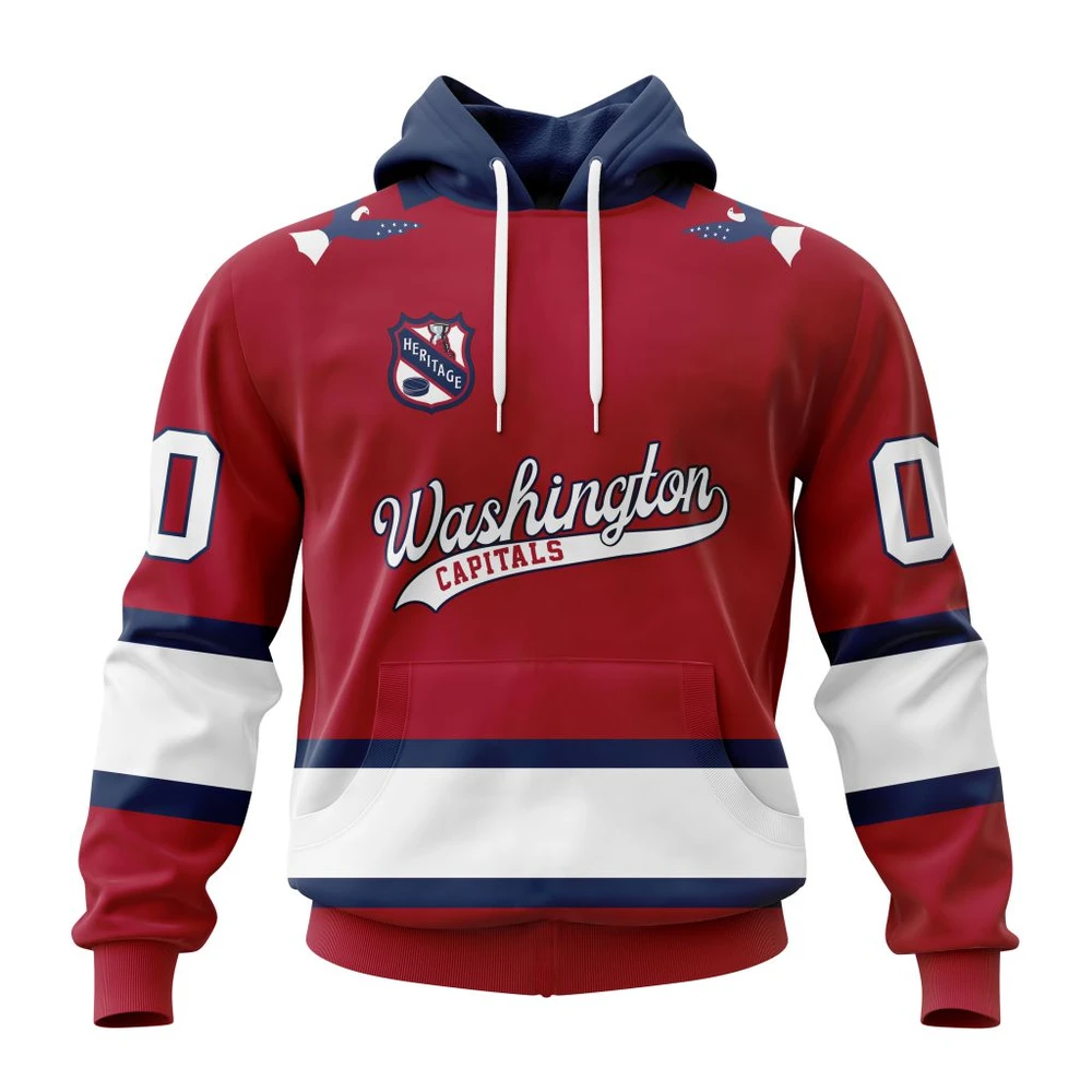 Hoodie NHL Washington Capitals Personalized Heritage Design St2401 QTNHL080524A648HD