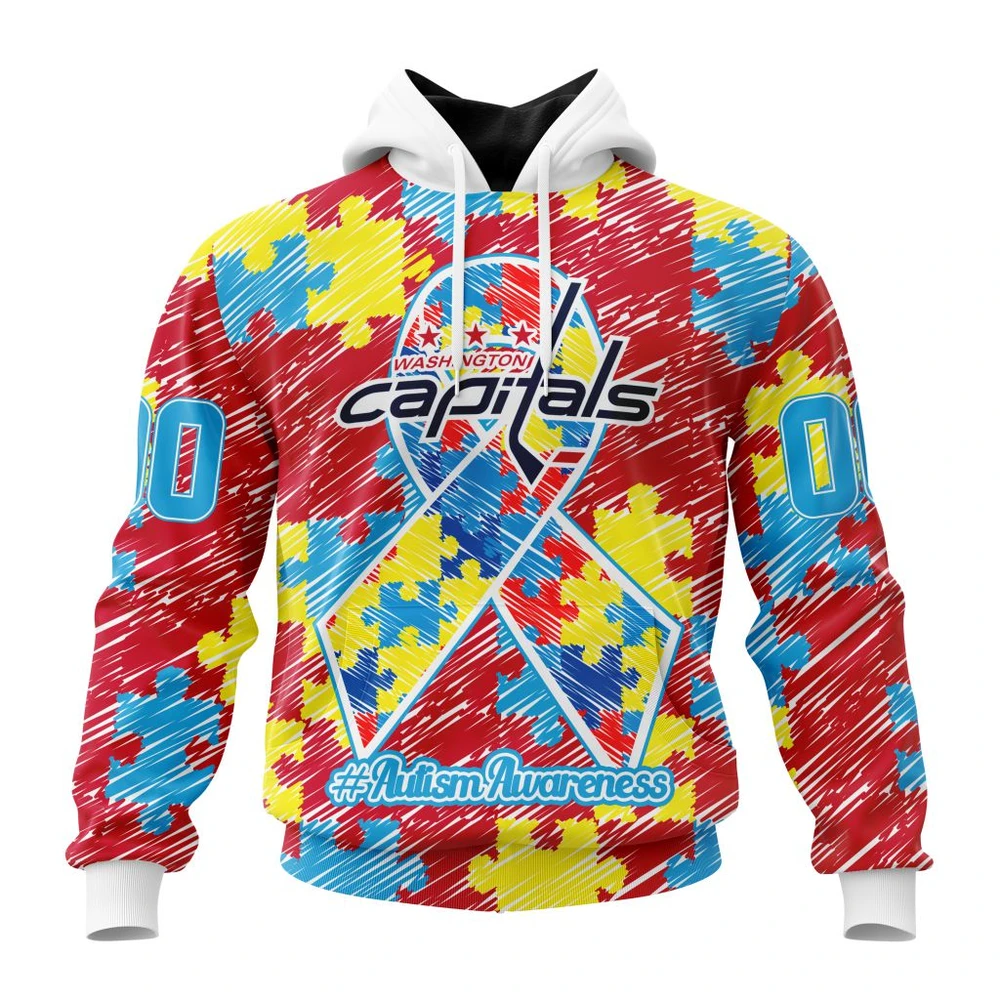 Hoodie NHL Washington Capitals Special Autism Awareness Design St2201 QTNHL080524A2461HD