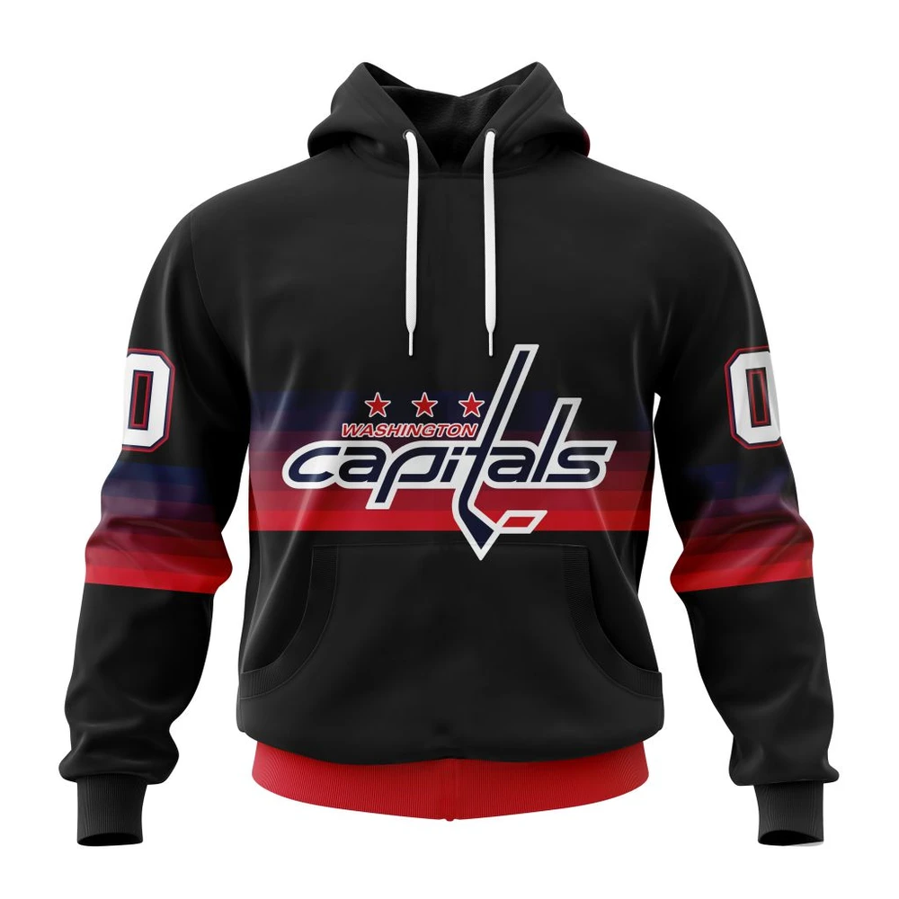 Hoodie NHL Washington Capitals Special Black And Gradient Design St2301 QTNHL080524A1395HD