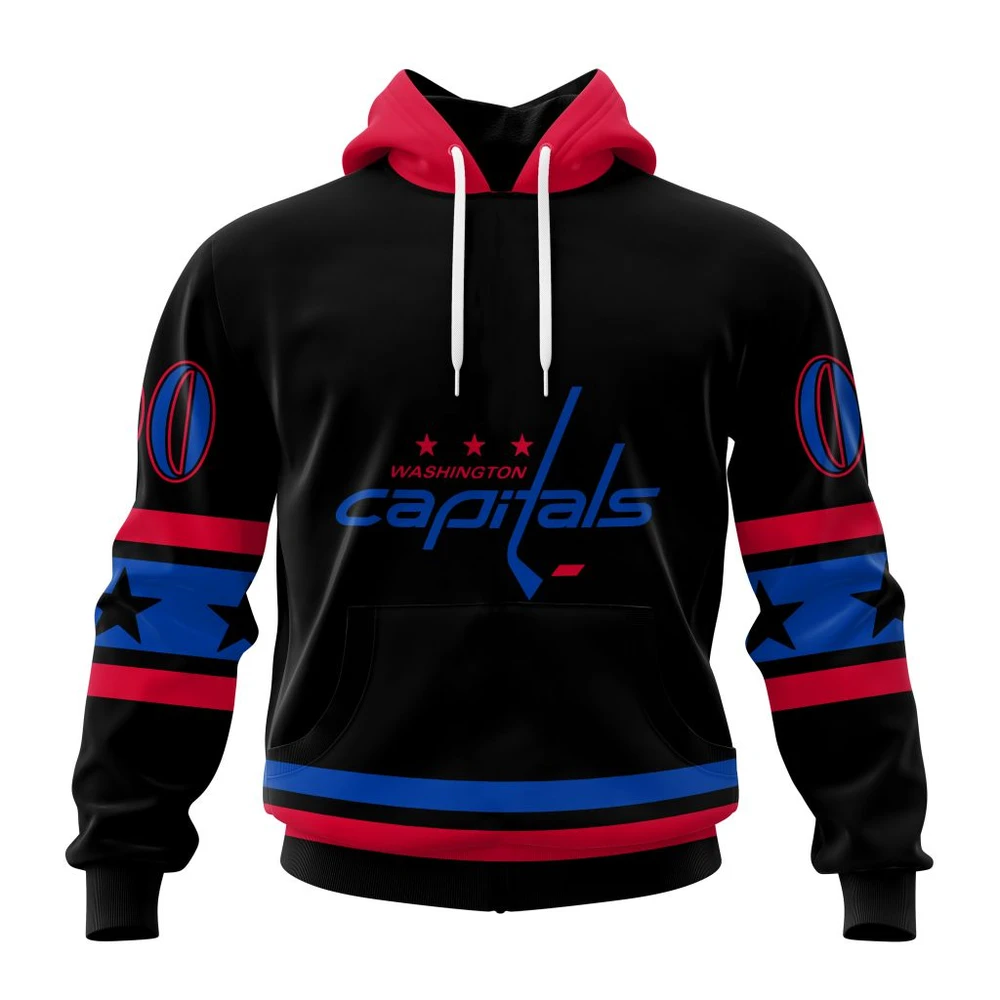 Hoodie NHL Washington Capitals Special Blackout Design St2401 QTNHL080524A584HD
