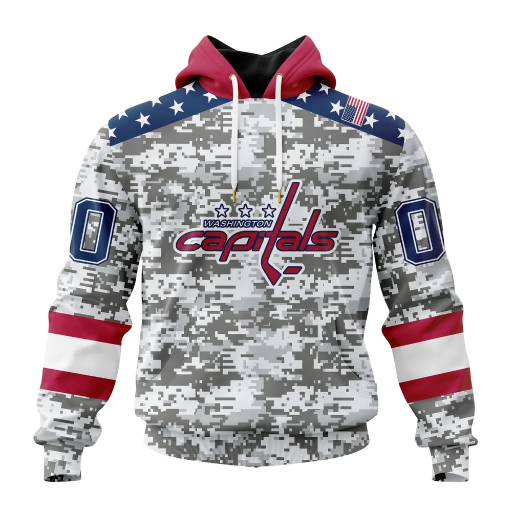 Hoodie NHL Washington Capitals Special Camo Design For Veterans Day St2301 QTNHL080524A1793HD