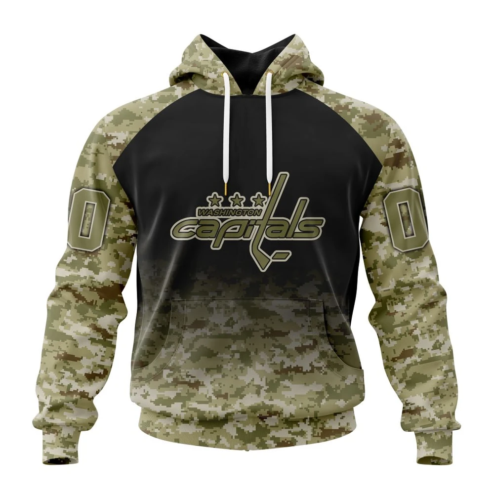 Hoodie NHL Washington Capitals Special Camo Design For Veterans Day St2302 QTNHL080524A1764HD