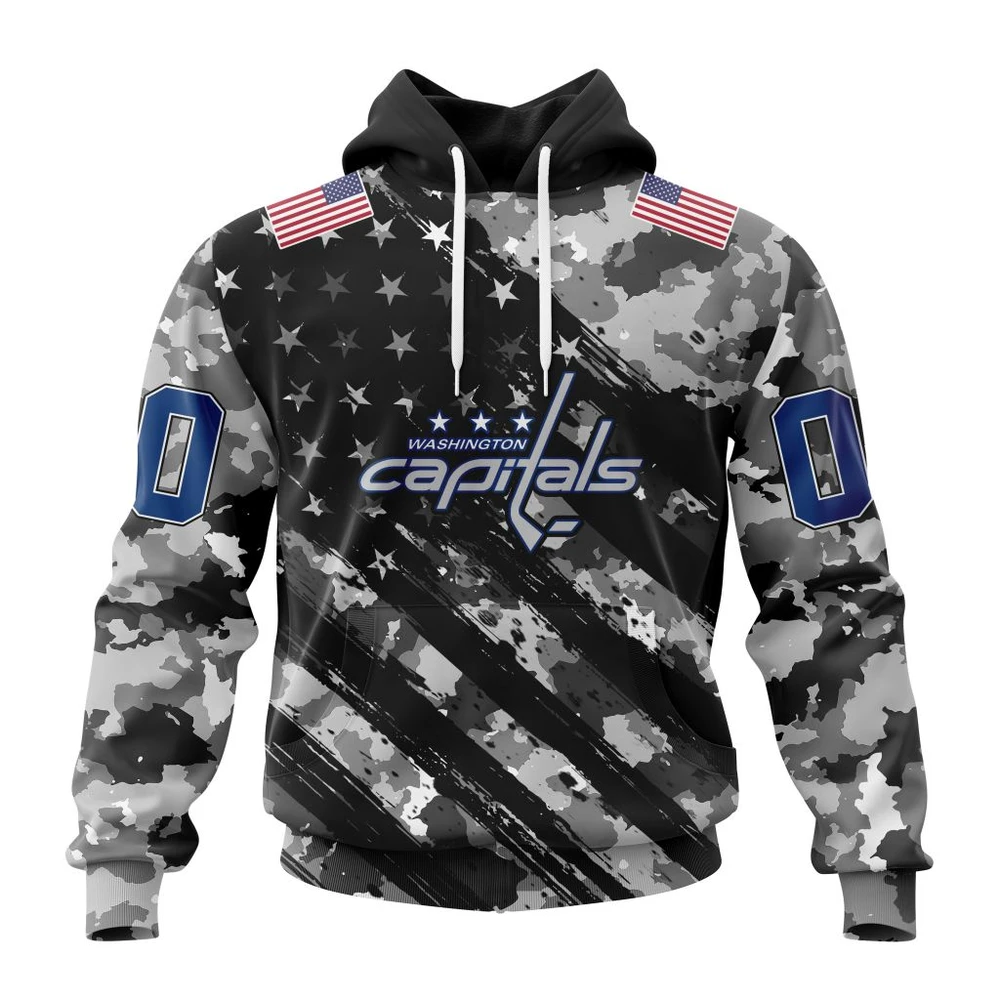 Hoodie NHL Washington Capitals Special Camo Military Design St2301 QTNHL080524A2163HD