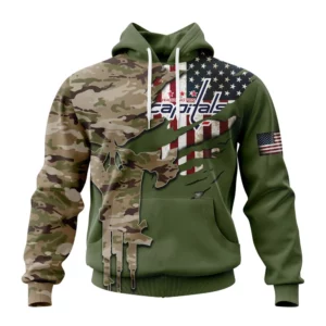 Hoodie NHL Washington Capitals Special Camo Skull Design St2303 QTNHL080524A1700HD