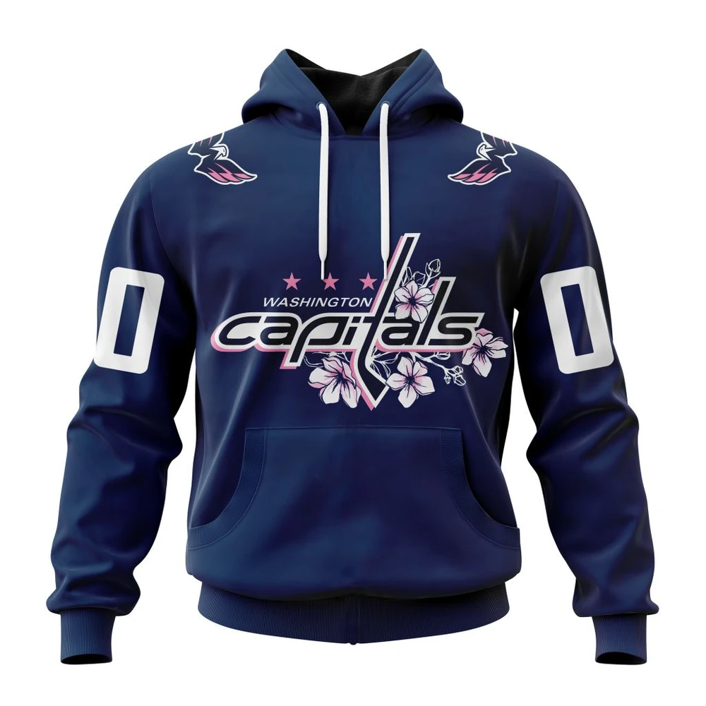 Hoodie NHL Washington Capitals Special Cherry Blossom QTNHL080524A271HD