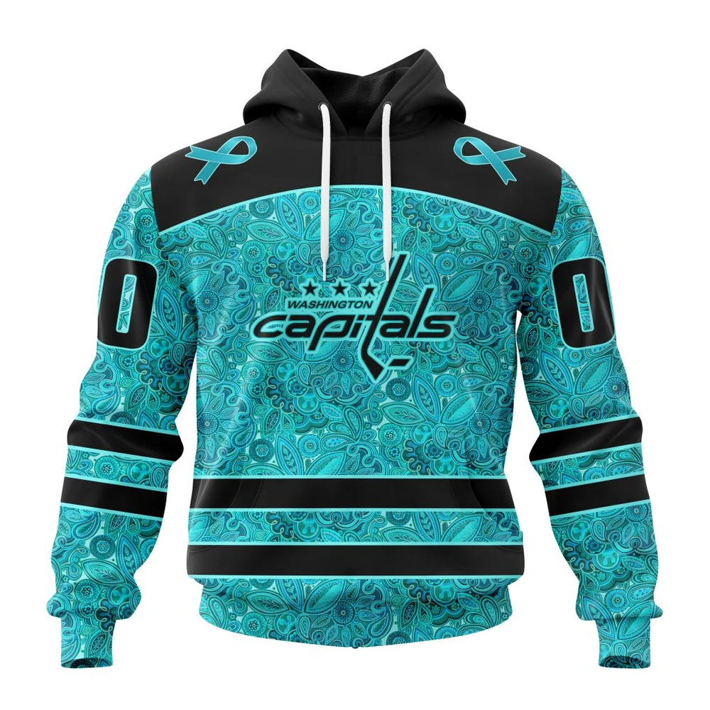 Hoodie NHL Washington Capitals Special Design Fight Ovarian Cancer St2201 QTNHL080524A2405HD
