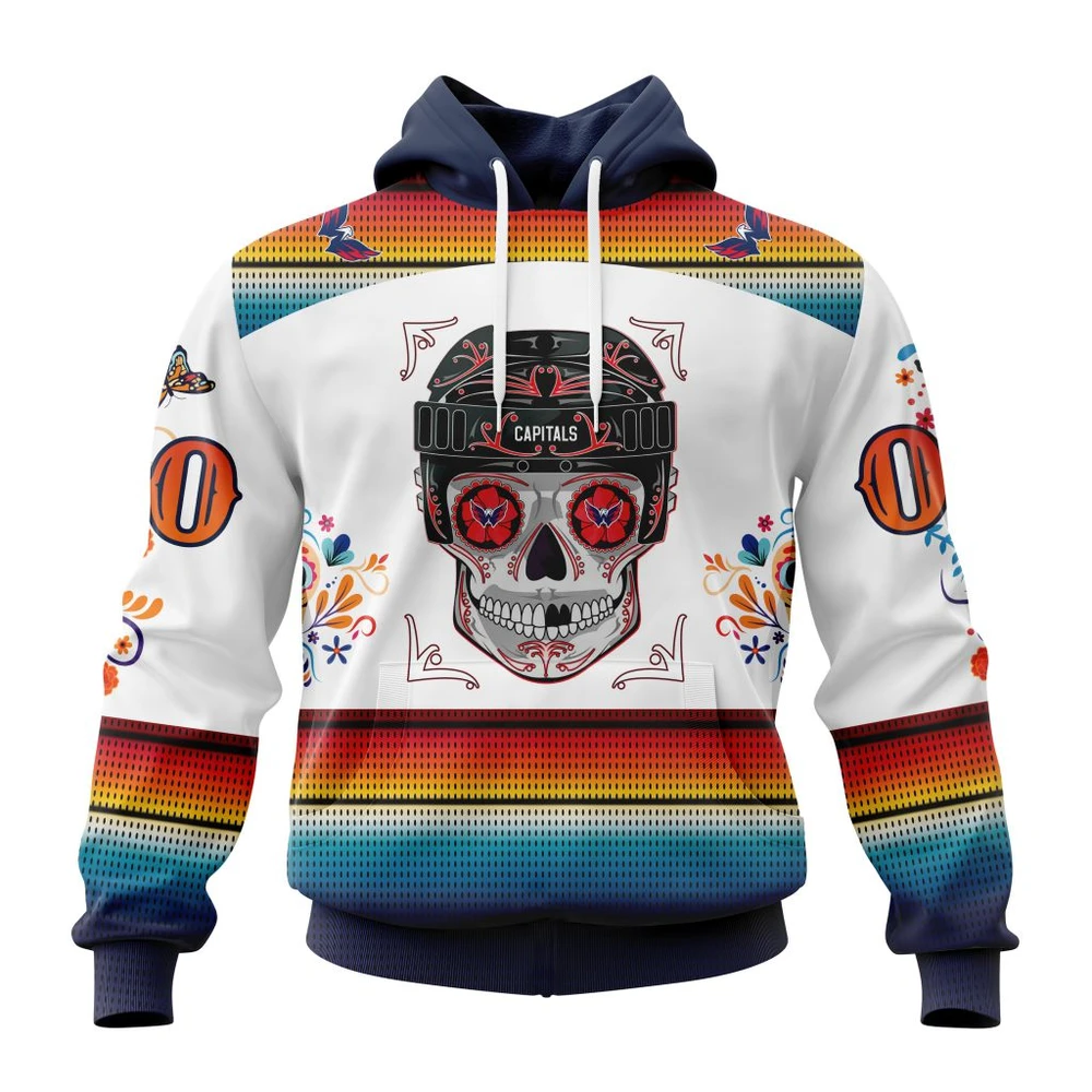 Hoodie NHL Washington Capitals Special Design For Dia De Los Muertos St2301 QTNHL080524A1435HD
