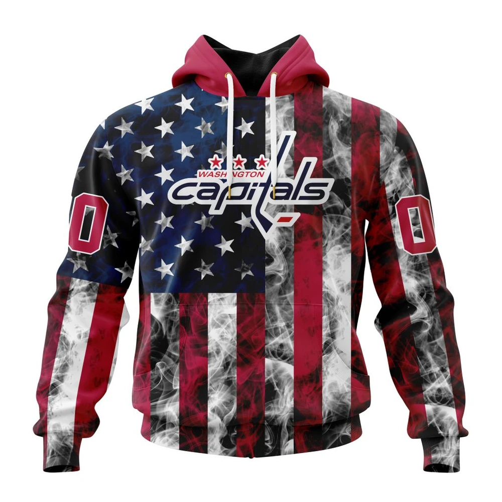 Hoodie NHL Washington Capitals Special Design For Independence Day The Fourth Of July St2401 QTNHL080524A474HD