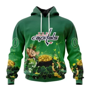 Hoodie NHL Washington Capitals Special Design For St. Patrick&apos;s Day St2403 QTNHL080524A886HD