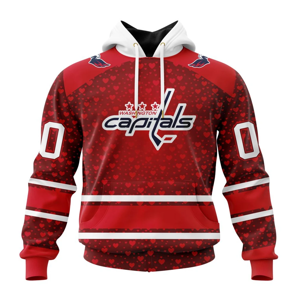 Hoodie NHL Washington Capitals Special Gift For Valentines Day St2401 QTNHL080524A981HD