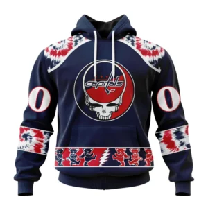 Hoodie NHL Washington Capitals Special Grateful Dead Design St2301 QTNHL080524A46HD