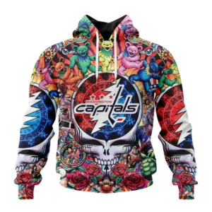 Hoodie NHL Washington Capitals Special Grateful Dead Design St2304 QTNHL080524A101HD