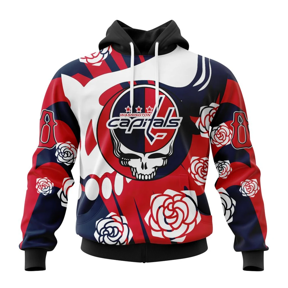Hoodie NHL Washington Capitals Special Grateful Dead Design St2305 QTNHL080524A1263HD