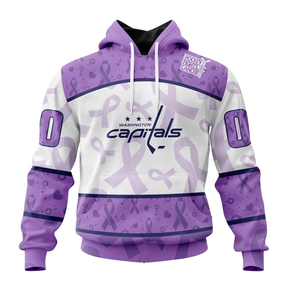 Hoodie NHL Washington Capitals Special Lavender Fight Cancer St2201 QTNHL080524A340HD