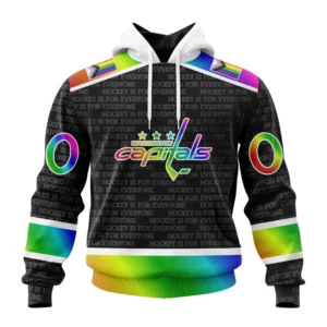 Hoodie NHL Washington Capitals Special Pride Design Hockey Is For Everyone QTNHL080524A2697HD