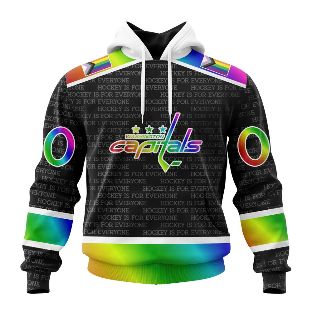 Hoodie NHL Washington Capitals Special Pride Design Hockey Is For Everyone QTNHL080524A2697HD