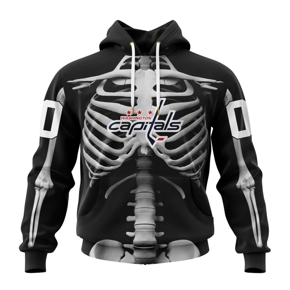 Hoodie NHL Washington Capitals Special Skeleton Costume For Halloween St2301 QTNHL080524A2013HD