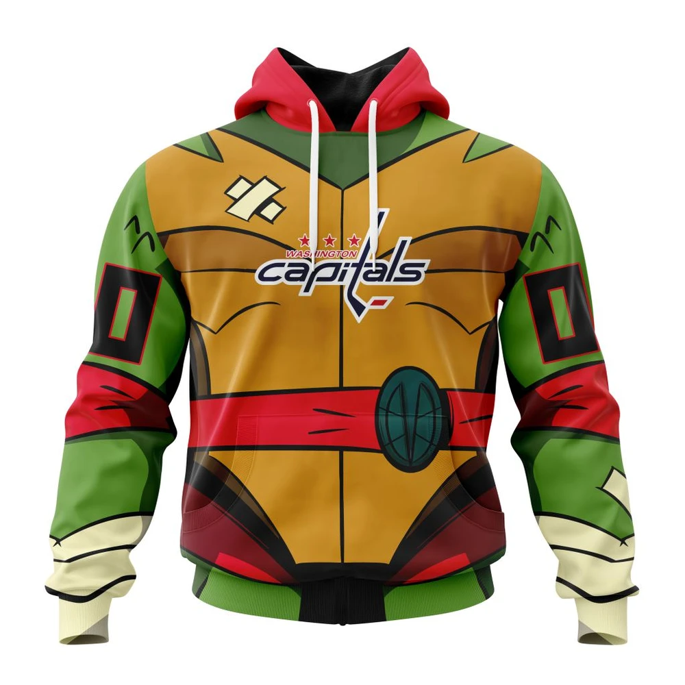 Hoodie NHL Washington Capitals Special Teenage Mutant Ninja Turtles Design St2301 QTNHL080524A273HD
