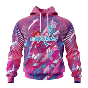 Hoodie NHL Washington Capitals, Specialized Design I Pink I Can! Fearless Again Breast Cancer QTNHL080524A389HD