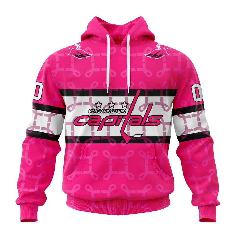 Hoodie NHL Washington Capitals, Specialized Design I Pink I Can! In October We Wear Pink Breast Cancer QTNHL080524A3607HD