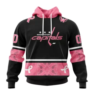 Hoodie NHL Washington Capitals, Specialized Design In Classic Style With Paisley! In October We Wear Pink Breast Cancer QTNHL080524A3490HD