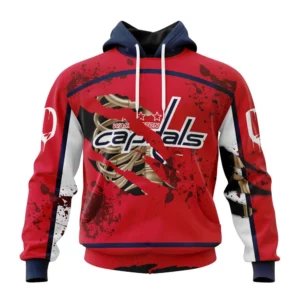 Hoodie NHL Washington Capitals, Specialized Design Jersey With Your Ribs For Halloween QTNHL080524A3492HD