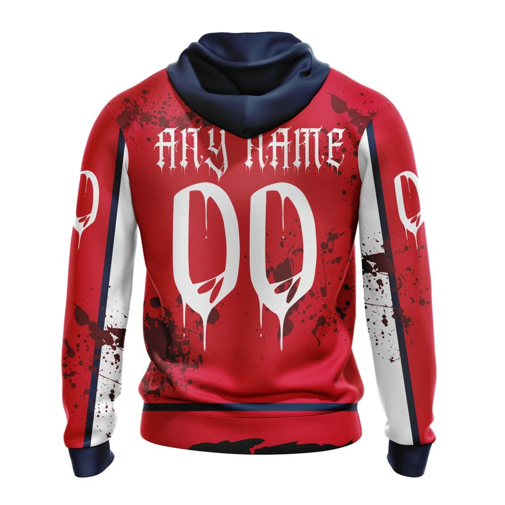 Hoodie NHL Washington Capitals, Specialized Design Jersey With Your Ribs For Halloween QTNHL080524A3492HD - Image 2