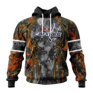 Hoodie NHL Washington Capitals, Specialized Design Wih Camo Concepts For Hungting In Forest QTNHL080524A3634HD