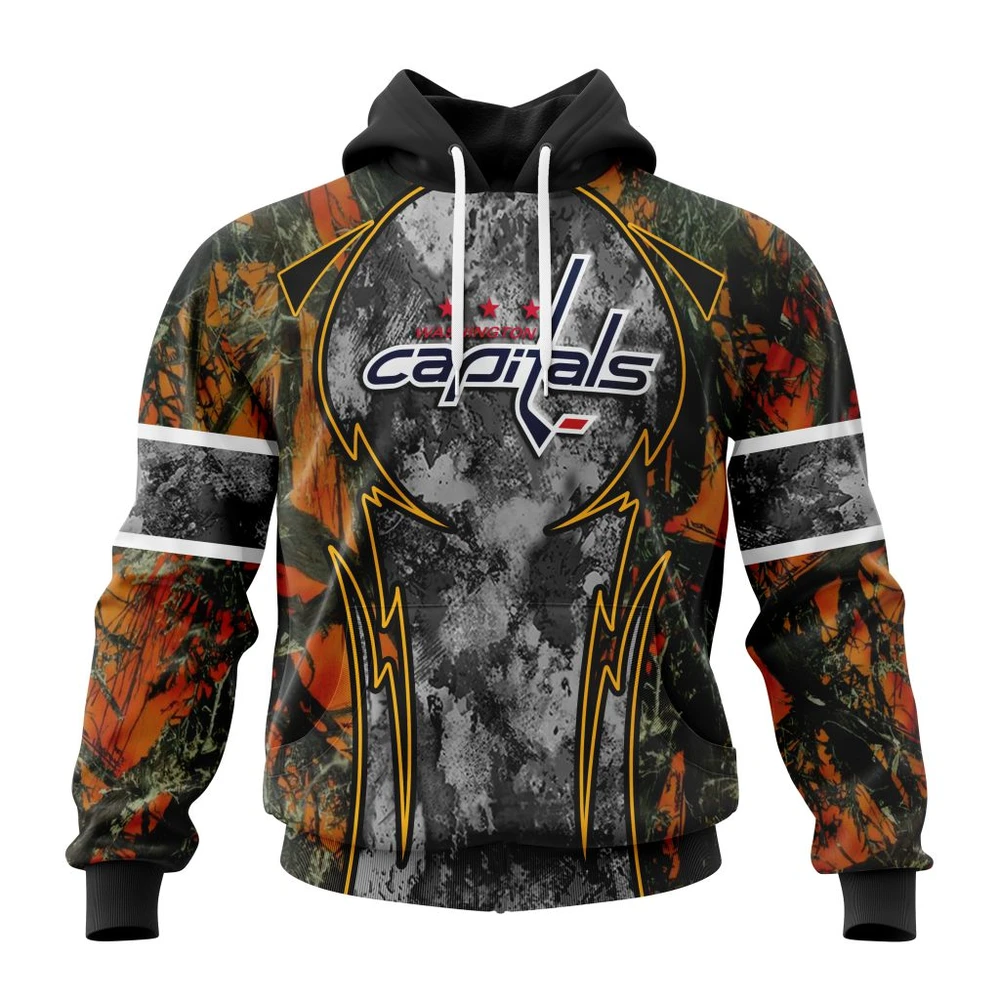 Hoodie NHL Washington Capitals, Specialized Design Wih Camo Concepts For Hungting In Forest QTNHL080524A3634HD