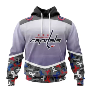 Hoodie NHL Washington Capitals, Specialized Sport Fights Again All Cancer V0122 QTNHL080524A3344HD