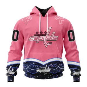 Hoodie NHL Washington Capitals, Specialized Unisex For Hockey Fights Cancer QTNHL080524A2812HD