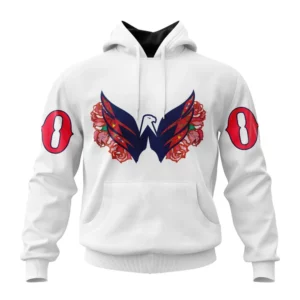 Hoodie NHL Washington Capitals, Specialized Unisex Kits Dia De Muertos QTNHL080524A2845HD