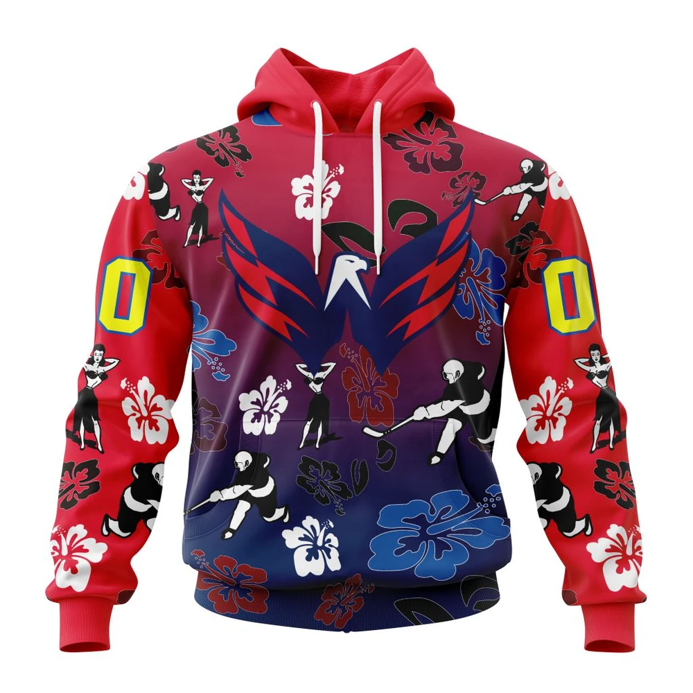 Hoodie NHL Washington Capitals X Hawaii Specialized Design For Hawaiia V0122 QTNHL080524A3798HD