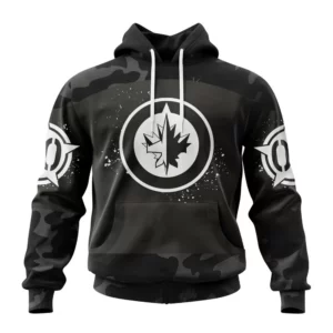 Hoodie NHL Winnipeg Jets Special Black Camo Design For Veterans Day St2304 QTNHL080524A1596HD