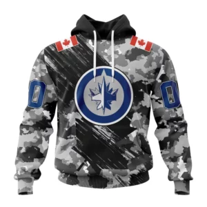 Hoodie NHL Winnipeg Jets Special Camo Armed Forces Design St2301 QTNHL080524A2162HD