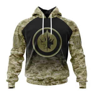 Hoodie NHL Winnipeg Jets Special Camo Design For Remembrance Day St2302 QTNHL080524A1763HD
