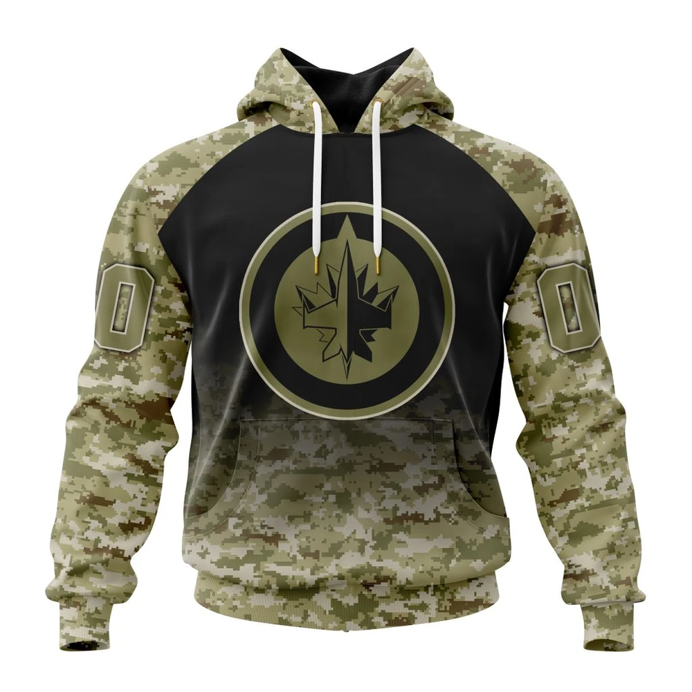 Hoodie NHL Winnipeg Jets Special Camo Design For Remembrance Day St2302 QTNHL080524A1763HD