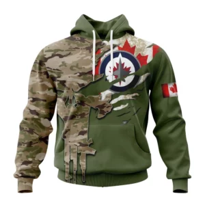 Hoodie NHL Winnipeg Jets Special Camo Skull Design St2303 QTNHL080524A1699HD