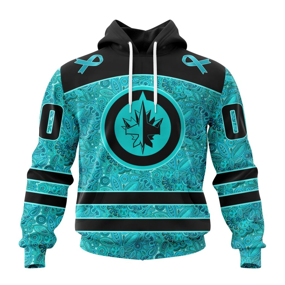 Hoodie NHL Winnipeg Jets Special Design Fight Ovarian Cancer St2201 QTNHL080524A2404HD