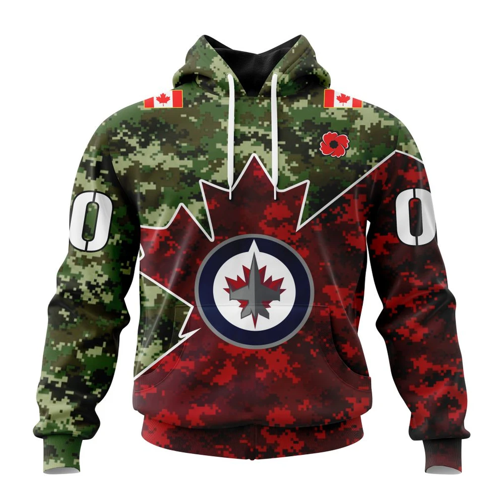 Hoodie NHL Winnipeg Jets Special Design For Remembrance Day St2201 QTNHL080524A2754HD