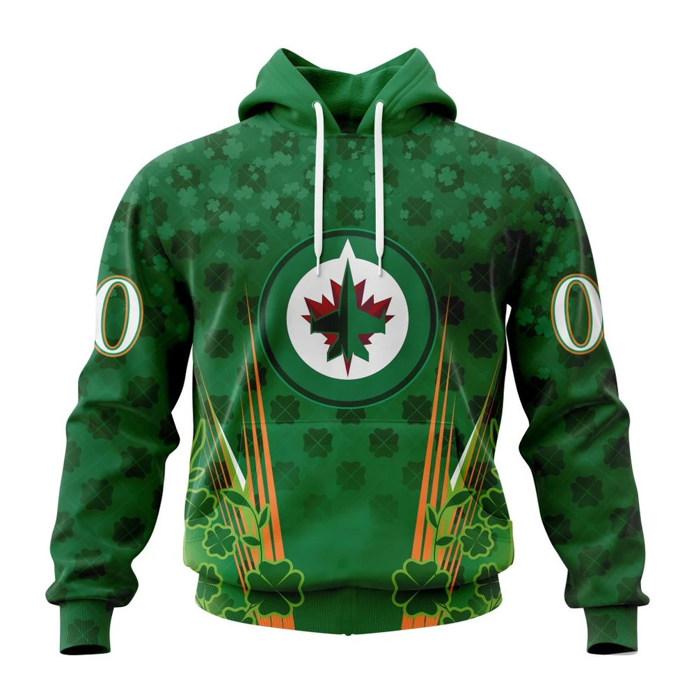 Hoodie NHL Winnipeg Jets Special Design For St. Patrick's Day St2402 QTNHL080524A1137HD