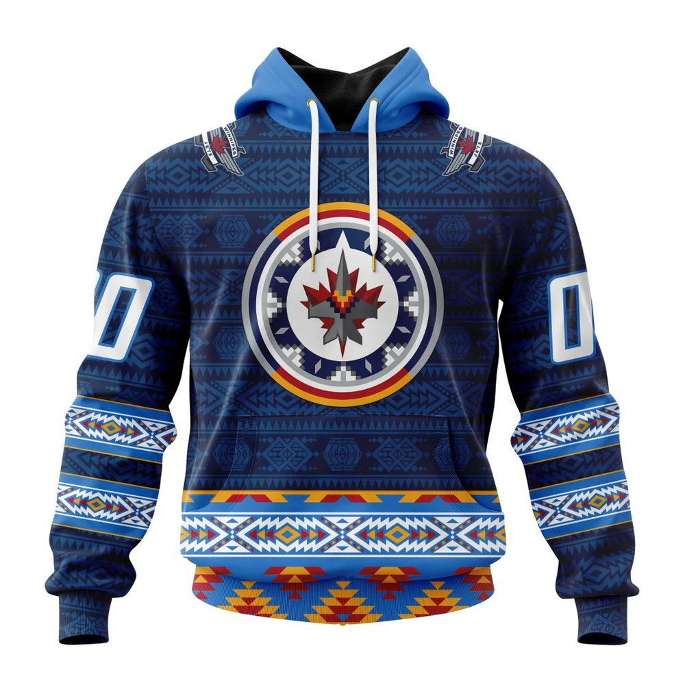 Hoodie NHL Winnipeg Jets Special Design With Native Pattern St2303 QTNHL080524A1391HD