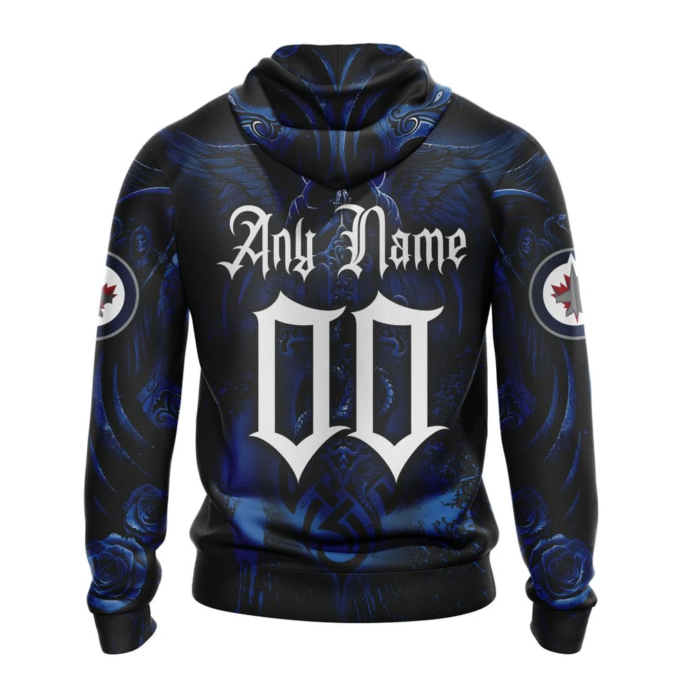 Hoodie NHL Winnipeg Jets Special Design With Skull Art St2203 QTNHL080524A3115HD - Image 2