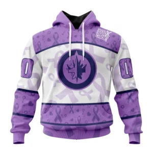 Hoodie NHL Winnipeg Jets Special Lavender Fight Cancer St2201 QTNHL080524A3094HD