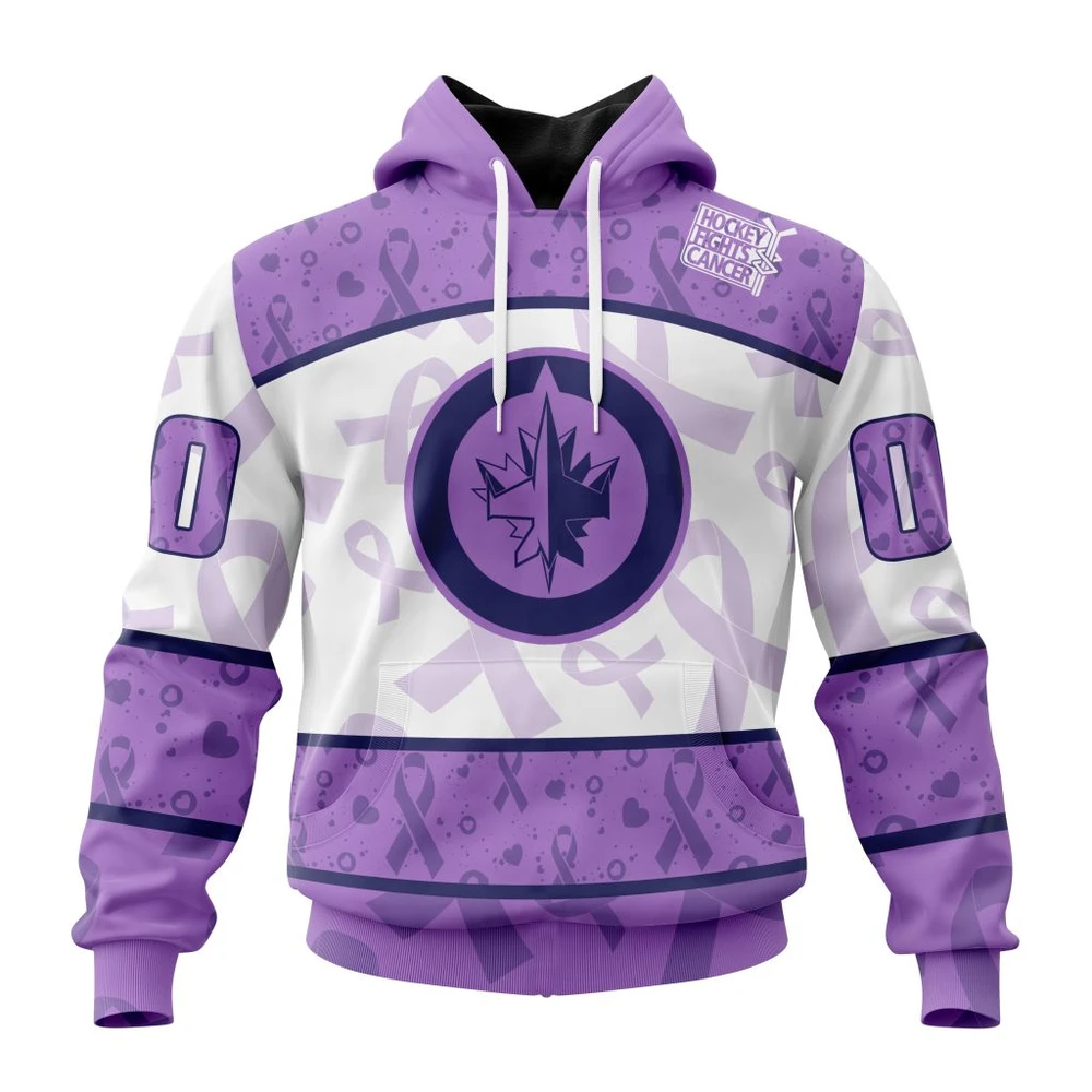 Hoodie NHL Winnipeg Jets Special Lavender Fight Cancer St2201 QTNHL080524A3094HD