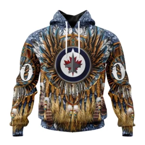 Hoodie NHL Winnipeg Jets Special Native Costume Design St2201 QTNHL080524A302HD