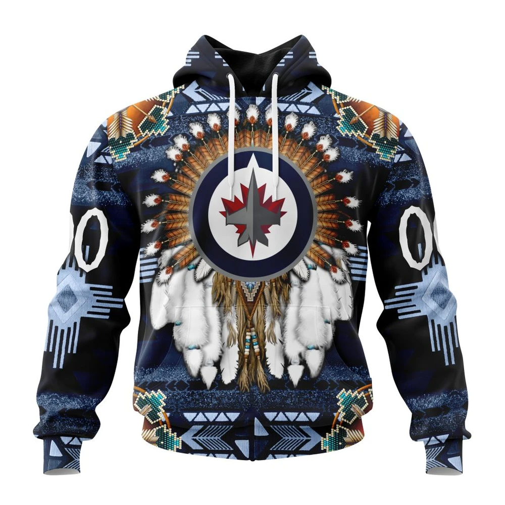 Hoodie NHL Winnipeg Jets Special Native Costume Design St2202 QTNHL080524A15HD