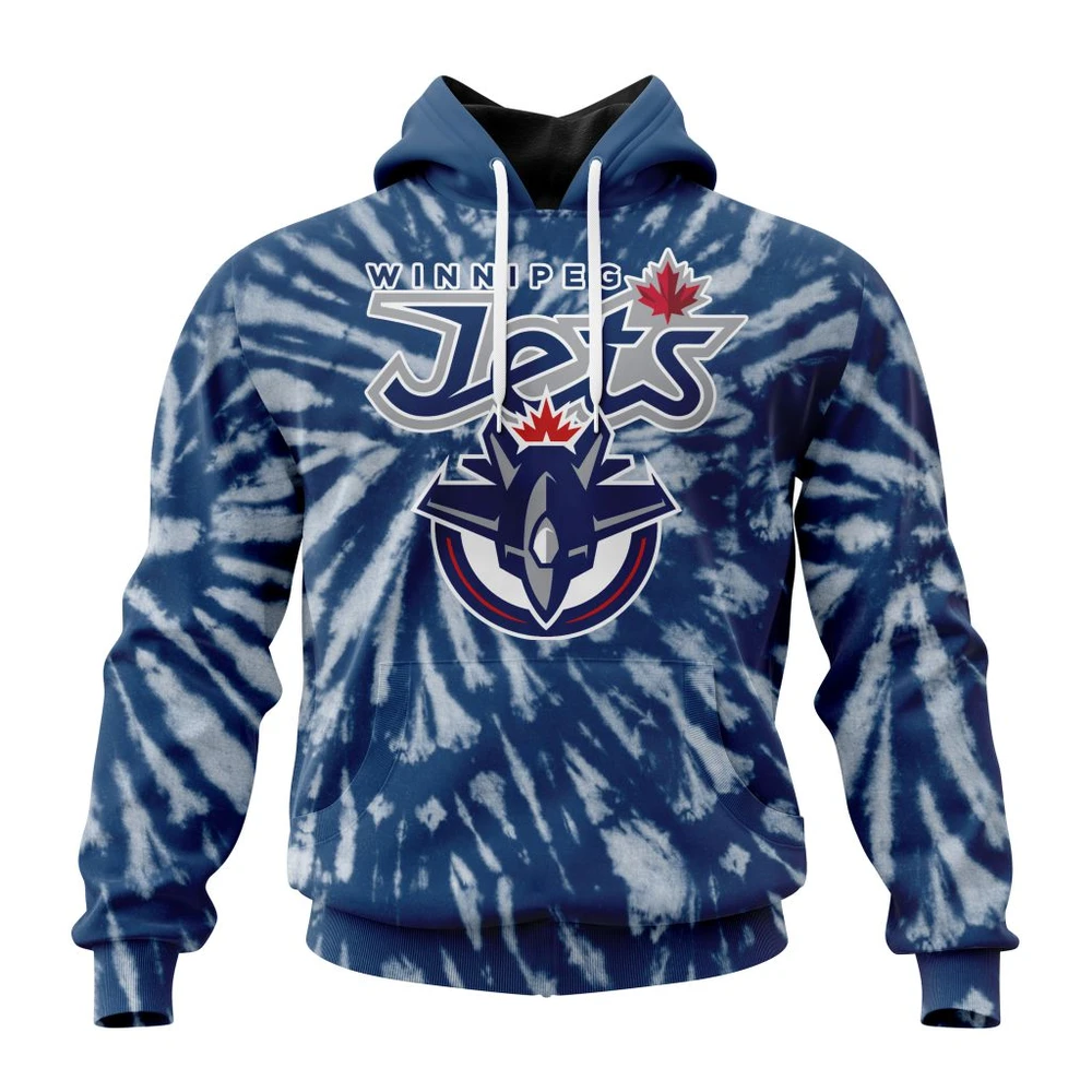 Hoodie NHL Winnipeg Jets Special Retro Vintage Tie Dye St2201 QTNHL080524A3057HD