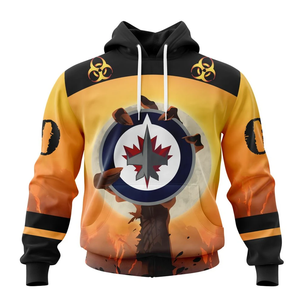 Hoodie NHL Winnipeg Jets Special Zombie Design For Halloween St2305 QTNHL080524A1923HD